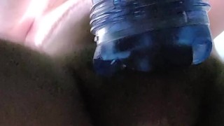 Bear fucks fleshlight, pulls out, cums all over camera