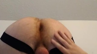 Hairy Bear Teasing Cock and Hole