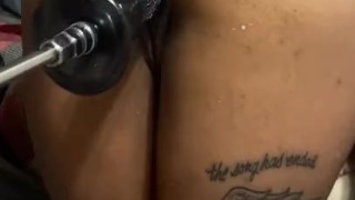 Making my husband watch me get fucked by this fuck machine 