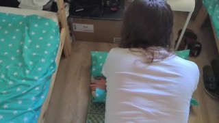 Deprived of anal virginity, fucking stepsister in the ass for the first time.