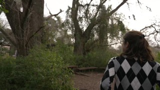 Petite horny teen fucked in public park - Almost caught! - Outdoor amateur sex