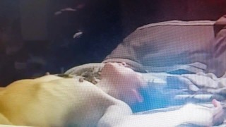 Rosie Peach having orgasm, gushing all over his hard cock