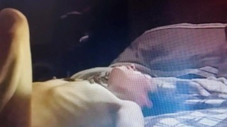 Rosie Peach having orgasm, gushing all over his hard cock