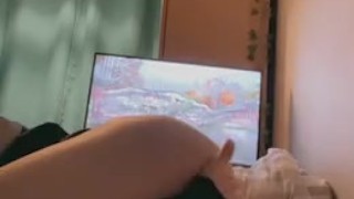 Closet femboy secretly fingers himself on camera for you~