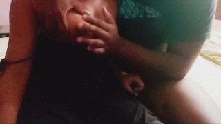 මිනිහට හොරෙන් යාලුවට කුක්කු දුන්නා NIPPLE SUCKING LICKING MASSAGE PERFECT TITS
