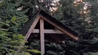 Jerk off in the public park