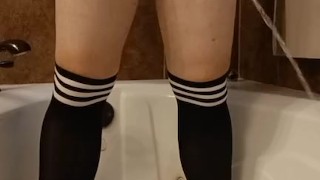 Knee High Sock Pissing