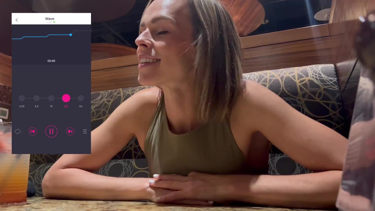 Cumming hard in public restaurant with Lush remote controlled vibrator -  Free Porn Videos - YouPorn