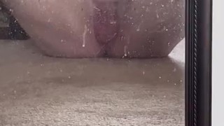 Stroking in front of my mirror