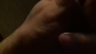 jacking with q tip in my piss hole