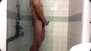 Swedish Amateur Strokes His Dick In The Shower
