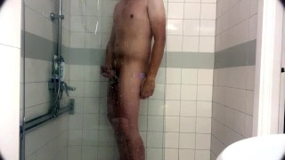 Swedish Amateur Strokes His Dick In The Shower
