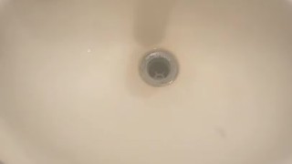 MASSIVE LOAD SHOT INTO THE SINK AFTER WORK 