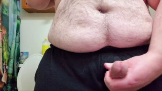 Just stroking in the bathroom, Would you want me to ram you? 
