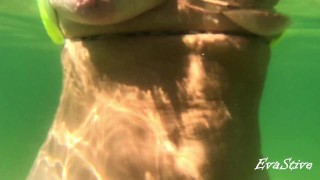 took off my swimsuit in the sea on a public beach