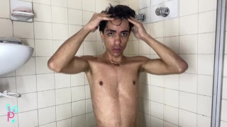 TAKING A COLD SHOWER WHILE MY COCK IS HOT
