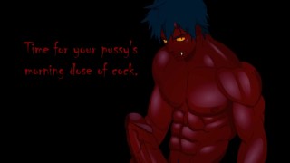 Slamming a huge dick all the way in