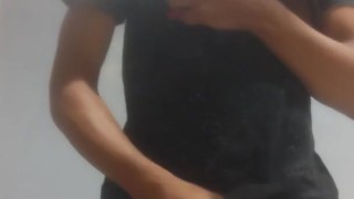 Stroking my big black dick