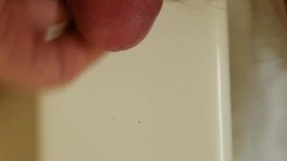 Pre-bath cumshot