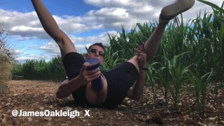 James Oakleigh Plays With Crackstuffers Outdoors