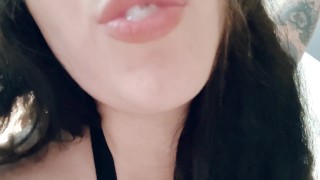 Thick dom babe spits in your mouth