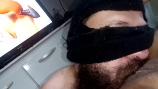 I love to see you playing with my pussy, pulling my lips, yum, I want your mouths here too
