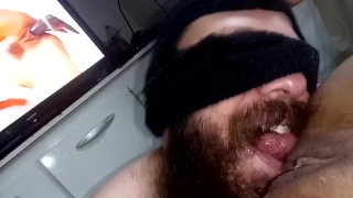 I love to see you playing with my pussy, pulling my lips, yum, I want your mouths here too