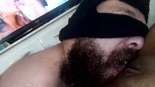 I love to see you playing with my pussy, pulling my lips, yum, I want your mouths here too