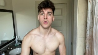 Playing with my Big White Cock