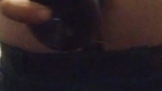 Quick play with bbc dildo