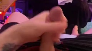 Playing with my rock hard cock