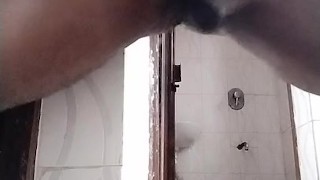 Black Ebony Hung Pouring out Cum on his Chocolate boxer