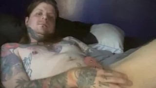 Love jerking my pierced cock