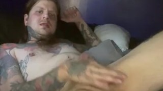 Love jerking my pierced cock