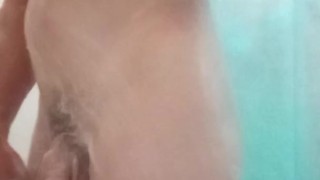 Playing with my ass while in the shower