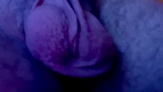 Uncut soft cock with smooth moving balls