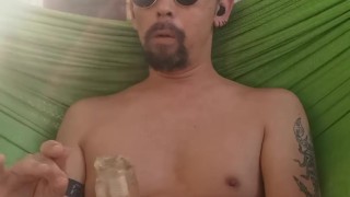 Fucking My Fleshlight In The Garden