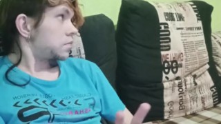 Young guy teases with his big dick