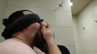 Sloppy toy deepthroat training 