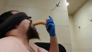 Sloppy toy deepthroat training 