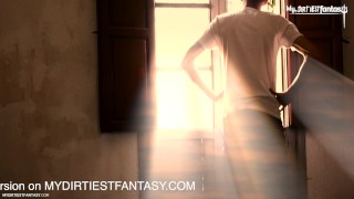 A hot and dirty farmer using his scarecrow for blowjobs and anal pleasure