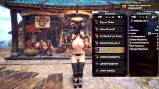 Busty Fox Girl Destroys Lucent Nargacuga | Monster Hunter Rise: Sunbreak | Nude Mod