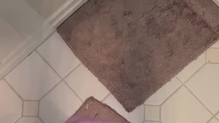 Stroking throbbing dick