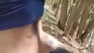 Taking a much needed penis break in nature 