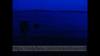 Hot Russian babe sucked off a stranger on the beach at night