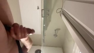 Cock pump throbbing hard anal vibe