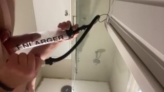 Cock pump throbbing hard anal vibe