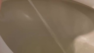 Full Version!! Wifey standing and power pissing into the toilet