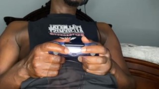 Suck my BIG BLACK DICK while I game