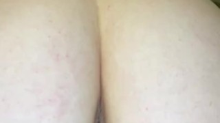 girlfriend rubs her pussy on the pillow and shows her holes